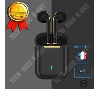 Casque d'écoute sans fil Bluetooth intra-auriculaire binaural Contrôle tactile Noir pur