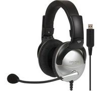 Casque d'Ecoute Supra-Auriculaire avec Microphone Antibruit, Câble USB, Gamer,, SB45 USB, , Noir/Argent