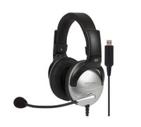 Casque d'Ecoute Supra-Auriculaire avec Microphone Antibruit, Câble USB, Gamer, , Noir/Argent, KOSS, SB45 USB