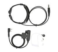 Casque D'écouteur Micro Tactique pour Gorge, Casque de Talkie-walkie Radio Réglable avec Réduction de Bruit avec U94 PTT pour TK-3107, pour UV-5R BF-888S/WLN KD-C1 et Autres