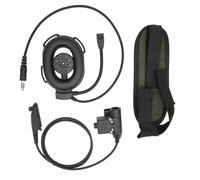 Casque d'écouteurs pour talkie-walkie, audio cristallin, micro-perche, réduction dynamique du bruit, compatible avec Motorola, Kenwood, Midland et