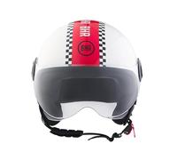 Casque Demi-Jet BHR 835 Special - Casque Moto Homologué ECE 22.06 avec Visière Anti-Rayures, Déverrouillage Micrométrique et Coussinets de Joue Amovible - Red Rush XS