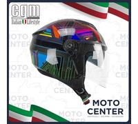 Casque Demi Jet CGM 126S Iper Disco Visiera Lunga Taille XL (60 Cm.)