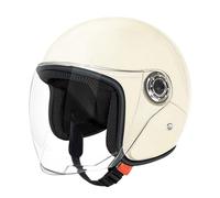 Casque demi-visage pour cyclomoteur, coupe confortable, casque avec visière, construction résistante aux chocs, rembourrage doux, fermeture rapide | Idéal pour les balades quotidiennes en cyclomoteur