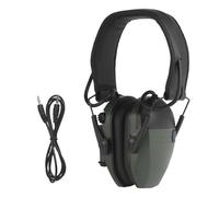 Casque d'entraînement de tir Tactique, réduction du Bruit, Casque d'écoute avec Protection auditive Hydrofuge Ken 2 Broches PTT for Le tir, la Chasse et l'utilisation Tactique(Green)