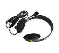 Casque d'entreprise - Câble de bureau de 1,8 m, écouteurs avec microphone transparent | Casque de chat ultra léger Call Center Vidéoconférence Streaming Station de travail audio USB professionnel co