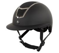 Casque d'équitation à paillettes visière polo BR Equitation Lambda Plus Glitter Noir 56/58