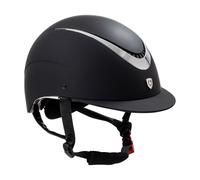 Casque d'équitation avec monture brillante Equestro Noir S (52/54 cm)