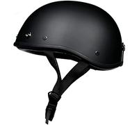 Casque d'équitation de Route à Visage Ouvert de Style Allemand, Demi-Casque de tête de Mort approuvé par Le Dot, Demi-Casque rétro pour Hommes et Femmes, Casque Ouvert pour Scooter Cruiser (55-64 cm)