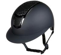 HKM Glamour Shield Casques d'équitation Adulte Unisexe, 9191 Noir/Noir, 56-58 cm