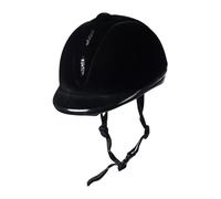 HKM New Flock Casque d'équitation Adulte Unisexe, Noir/Argenté, S=52-55cm