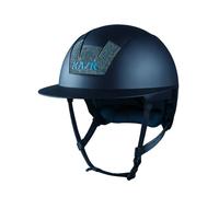 Casque d'équitation personnalisé Kask Kooki Lady Swarovski Carpet Bleu 54 cm