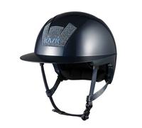 Casque d'équitation personnalisé Kask Kooki Lady Swarovski Carpet Bleu 57 cm