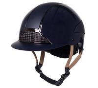 Casque d'équitation sécurité QHP Miami Bleu 59/61