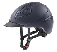 uvex exxential III - Casque d’équitation Unisexe léger - Ajustement Individuel - Bleu Mat 55-57 cm