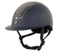 Casque d'équitation visière polo BR Equitation Omega Glamourous Bleu 55/57
