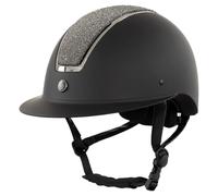 Casque d'équitation visière polo BR Equitation Omega Glamourous Noir 58/60