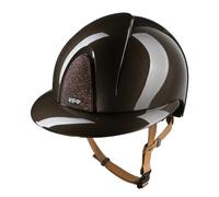 Casque d'équitation visière polo jugulaire beige KEP Smart Nova Star Metal Polish Marron M (51/58 cm)