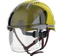 Casque d'escalade industriel EVO® VISTAshield® Dualswitch™ jaune/fumée ABS