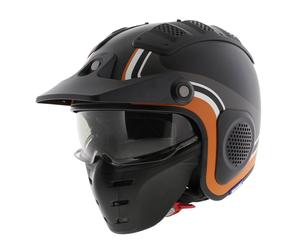 Casque d'essai Shark X-Drak Hister noir mat orange KAO - Taille XS