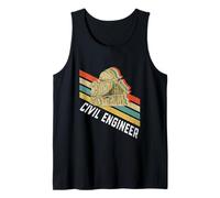 Casque d'ingénieur Civil rétro à Rayures Vintage Débardeur