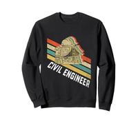 Casque d'ingénieur Civil rétro à Rayures Vintage Sweatshirt