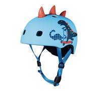 Micro | Casque Dinosaure 3D | Enfants | Finition Mate | Boucle Magnétique/Lumière LED intégrée | 2-5 Ans | Taille S