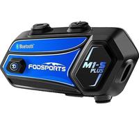 Casque d'interphonie moto Bluetooth, connexion 8 conducteurs, partage de musique, bleu