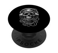 Casque DJ Crâne EDM Festival Rave Music PopSockets PopGrip Adhésif