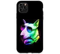 Casque DJ English Bull Terrier Musique Rétro Amoureux des Chiens Coque pour iPhone 11 Pro Max