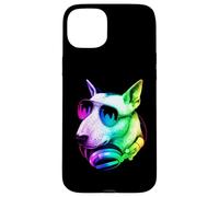 Casque DJ English Bull Terrier Musique Rétro Amoureux des Chiens Coque pour iPhone 15 Plus