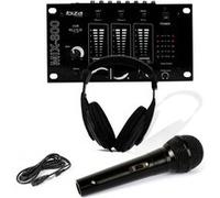 Casque Dj Sono + table de mixage MIX-800 IBIZA + Micro Dynamique Noir