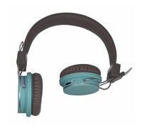 Casque DOUBLE H. marron/blue, bltooth/fil, fonction tél, Lect.Mini-SD
