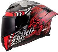 Casque Dragon LS2 FF807 Enthum rouge brillant carbone