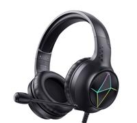 Casque écoute filaire lumineux avec bandeau réglable, son Surround 3D