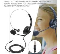 Casque écoute professionnel avec fil, 3.5mm, anti-bruit, avec Microphone, pour Center appel, vendeur de société de commerce électronique