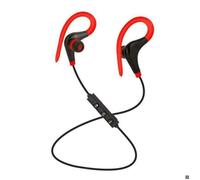 Casque Écouteur Sport Bluetooth Sans Fil Oreillette Stéréo 4.1 Écouteurs Crochet rouge