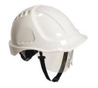 Casque Endurance Plus visor Portwest - Blanc - Homme - 31 db - 63 cm - 8 points - Protection de la tête