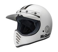 Casque Enduro BELL MOTO-3 Steve McQueen Any Given Sunday Blanc Noir