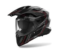 Casque Enduro Dual Road AIROH Commander 2 En Carbone Entier Stylé 6K Brillant
