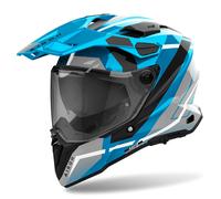 Casque Enduro Dual Road AIROH Commander 2 Mavick Noir Bleu Cerulean