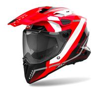 Casque Enduro Dual Road AIROH Commander 2 Mavick Noir Brillant Rouge