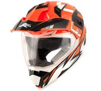 Casque Enduro Dual Road KAPPA KV30 Evo Griser Orange Noir Brillant