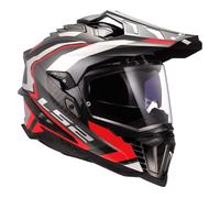 Casque Enduro Dual Road LS2 MX701 EXPLORER CARBON Frontier II Rouge Brillant