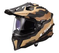 Casque Enduro Dual Road LS2 MX701 EXPLORER CARBON Marron Mat Sable