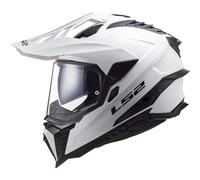 Casque Enduro Dual Road LS2 MX701 EXPLORER Solide Blanc Brillant