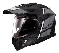 Casque Enduro Dual Road LS2 MX702 PIONEER II Noir Mat Blanc