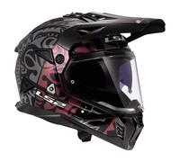 Casque Enduro Dual Road LS2 MX702 PIONEER II Rangi Noir Brillant