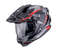 Casque Enduro Dual Road SCORPION ADF-9000 AIR FEAT Noir Argent Rouge