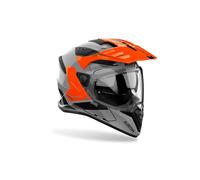 Casque Enduro Dual Route AIROH Bandit Gris Orange Fluo Brillant